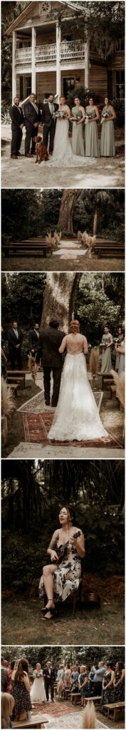 ceremony photos at la ventura grove wedding