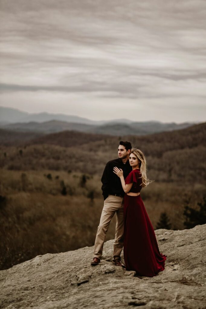 Beacon Heights Engagement Photos on the Blue Ridge Parkway